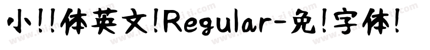 小扣连体英文 Regular字体转换